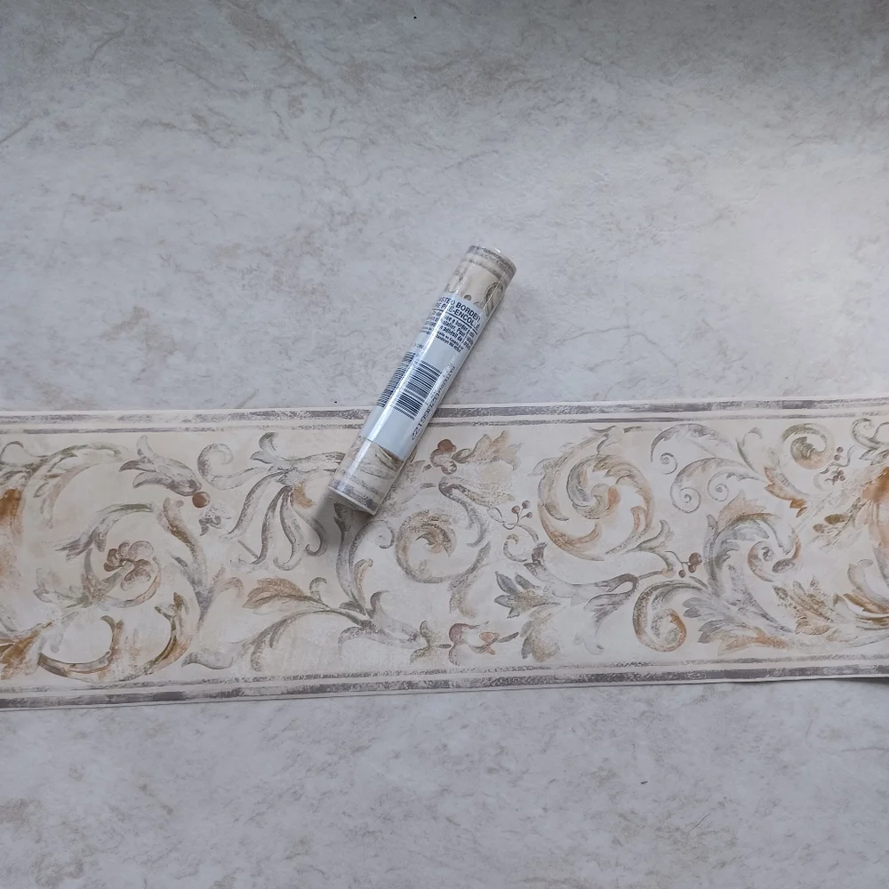 Wallpaper Border Architecture Leaf Victorian Scroll